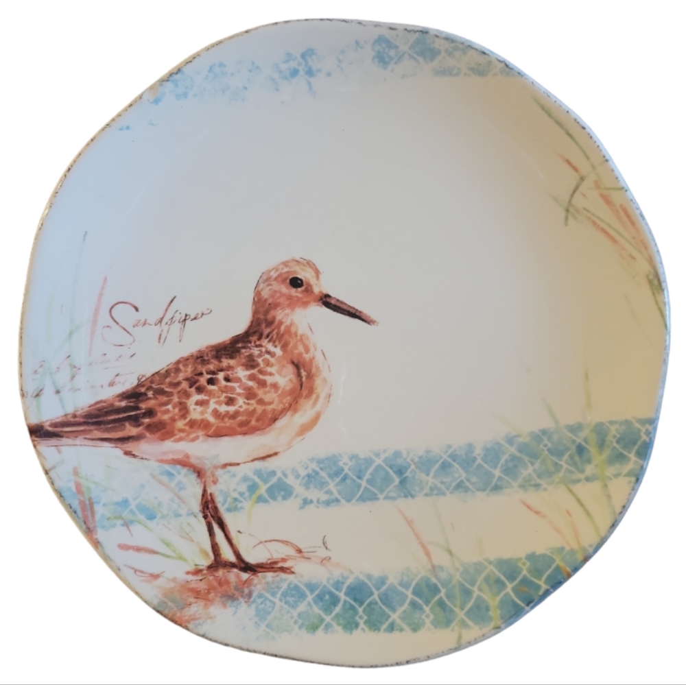 1 Vtg Sandpiper Pier 1 Imports Earthenware Plate